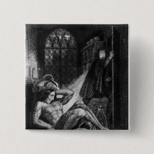 Chapa Cuadrada Ilustracion de 'Frankenstein