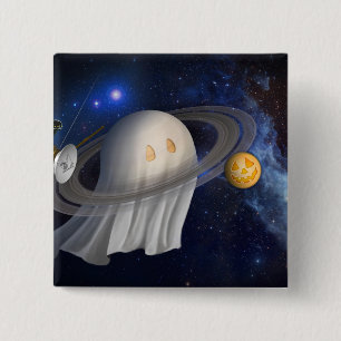 Chapa Cuadrada Ilustracion de Halloween de un artista