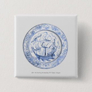 Chapa Cuadrada Ilustracion de la nave en la placa del siglo XVI