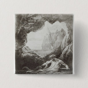 Chapa Cuadrada Ilustracion de 'Les Travailleurs de la Mer'