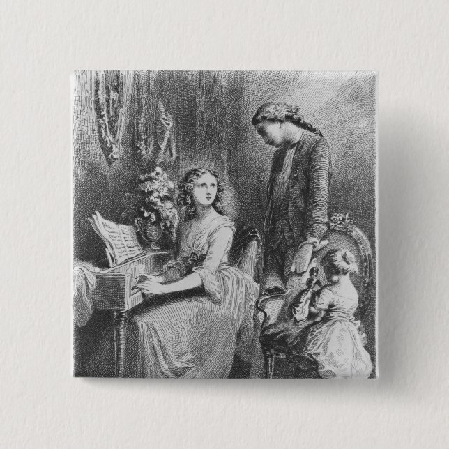 Chapa Cuadrada Ilustracion 'de los dolores de Werther (Anverso)