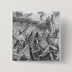 Chapa Cuadrada Ilustracion "del Aeneid" por Virgil