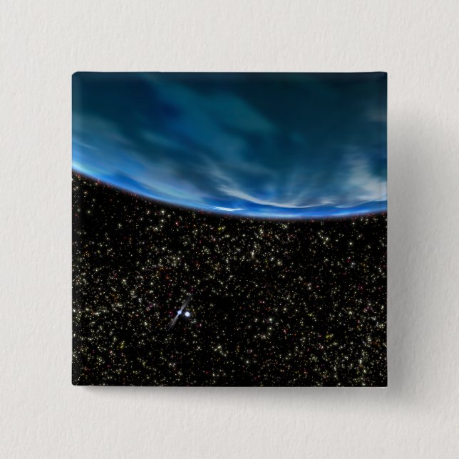 Chapa Cuadrada Ilustracion del horizonte terrestre (Anverso)
