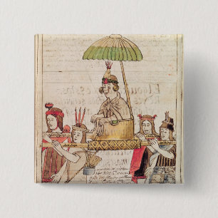 Chapa Cuadrada Ilustracion del inca de Huascar