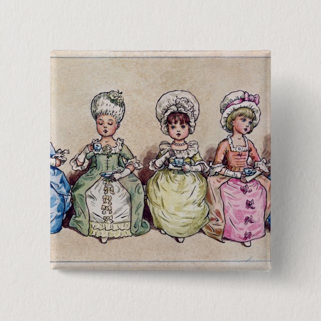 Chapa Cuadrada Ilustracion para el "día de San Valentín del St.", (Anverso)