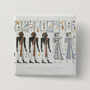 Chapa Cuadrada Ilustraciones de hieroglyphics de las tumbas de t