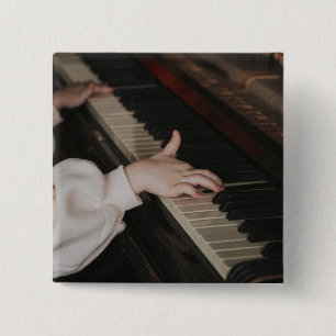Chapa Cuadrada Ilustrante arte de piano