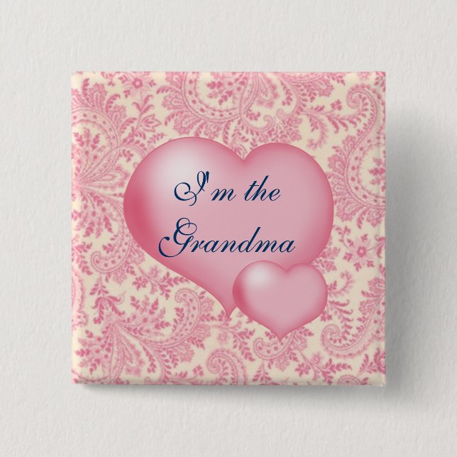 Chapa Cuadrada Im el rosa de la abuela (Anverso)