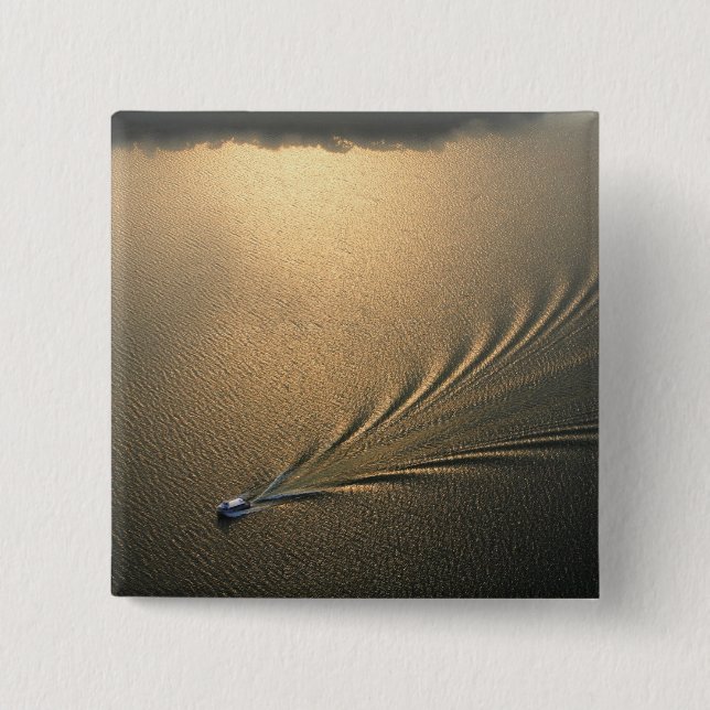 Chapa Cuadrada imagen aérea del barco en el lago Gatun Panamá (Anverso)