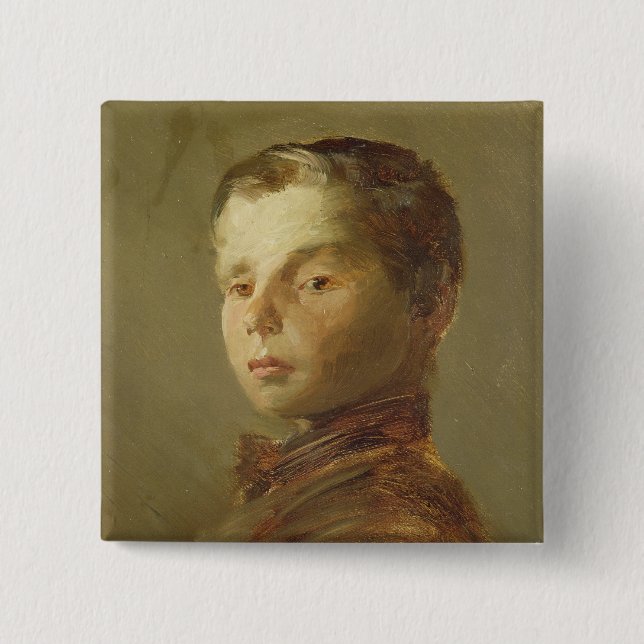 Chapa Cuadrada Imagen de un muchacho, 1875 (Anverso)