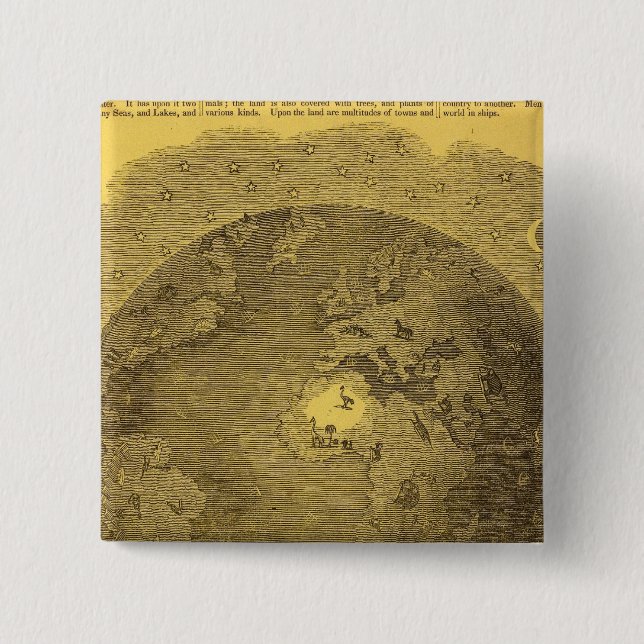 Chapa Cuadrada Imagen del mundo (Anverso)