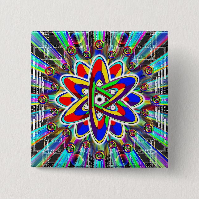 Chapa Cuadrada Imagen no posible del arcoiris (Anverso)