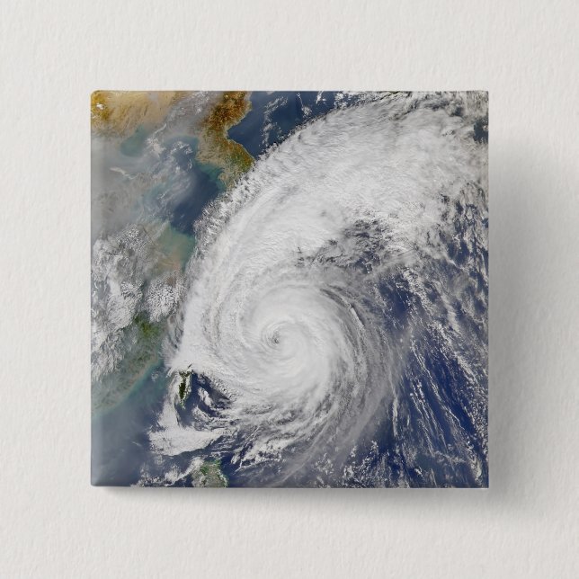 Chapa Cuadrada Imagen satelital de un tifón (Anverso)