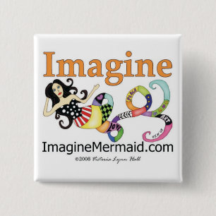 Chapa Cuadrada ImagineMermaid.com promocional