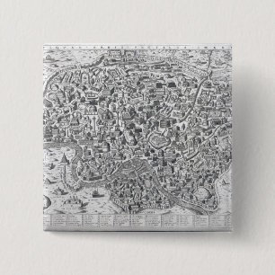 Chapa Cuadrada Imago de Antiquae Urbis Perfecta, mapa de Roma