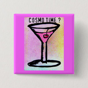 Chapa Cuadrada IMPRESIÓN EN COLORES PASTEL del TIEMPO de COSMO de