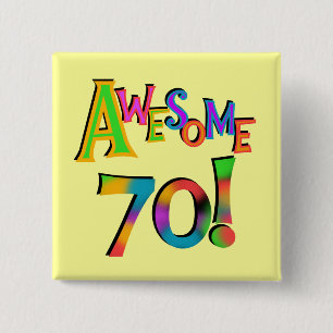 Chapa Cuadrada Impresionantes camisetas de 70 cumpleaños y regalo