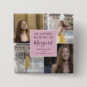 Chapa Cuadrada In Loving Memory Funeral Memorial Photo Collage