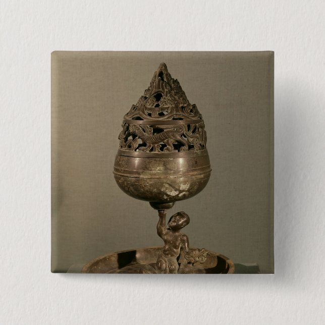 Chapa Cuadrada Incensario en la forma del 'po-shan-lu' (Anverso)