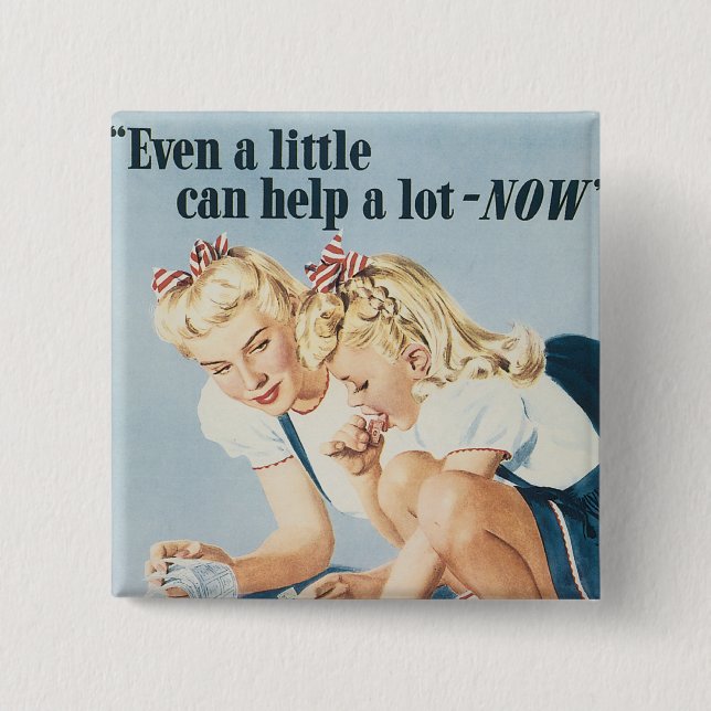 Chapa Cuadrada Incluso un poco puede ayudar (Anverso)