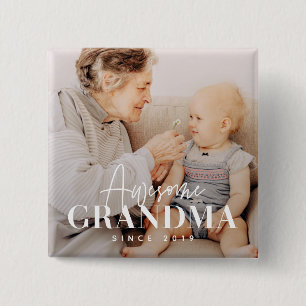 Chapa Cuadrada Increíble abuela desde 20XX simple foto elegante