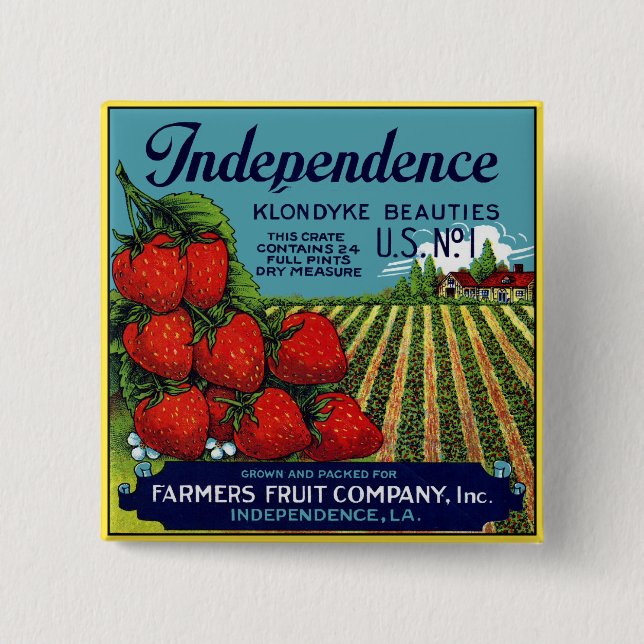 Chapa Cuadrada Independence Klondyke Beauty Strawberries (Anverso)