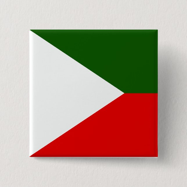 Chapa Cuadrada Independiente de Cachemira, bandera de la India (Anverso)