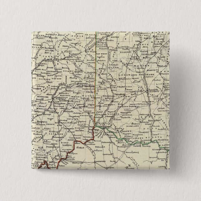 Chapa Cuadrada Indiana y Ohio (Anverso)