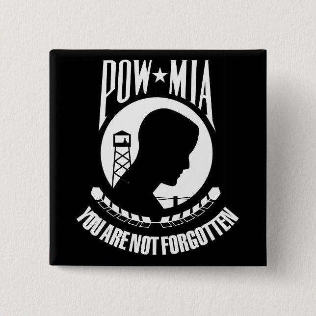 Chapa Cuadrada Indicador POW-MIA (Anverso)