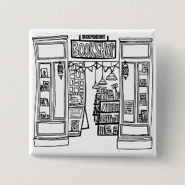 Chapa Cuadrada Indie Bookshop Square Badge
