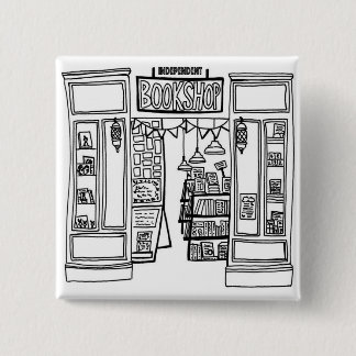 Chapa Cuadrada Indie Bookshop Square Badge