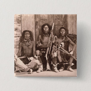 Chapa Cuadrada Indios de Spokane, 1861 (foto de b/w)