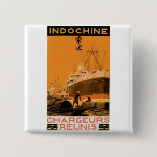 Chapa Cuadrada Indochine Chargeurs Reunis