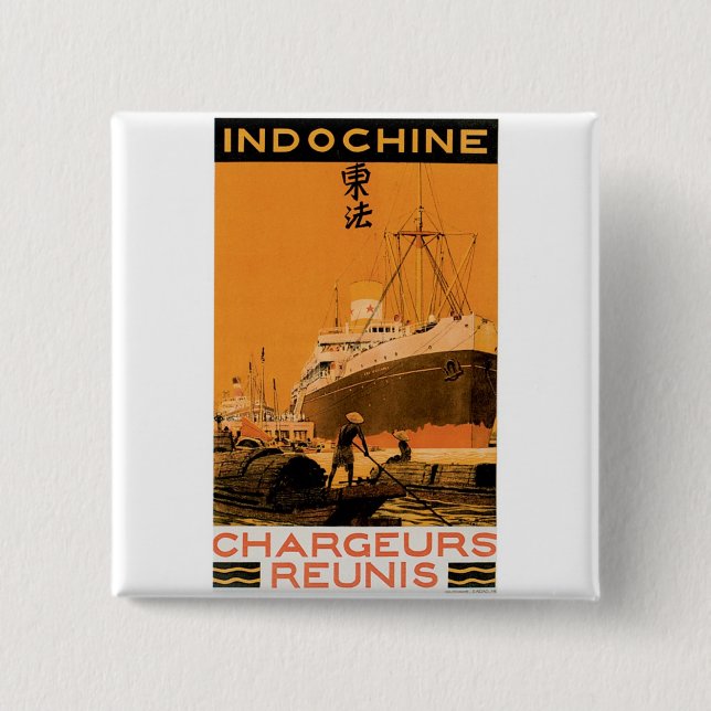 Chapa Cuadrada Indochine Chargeurs Reunis (Anverso)