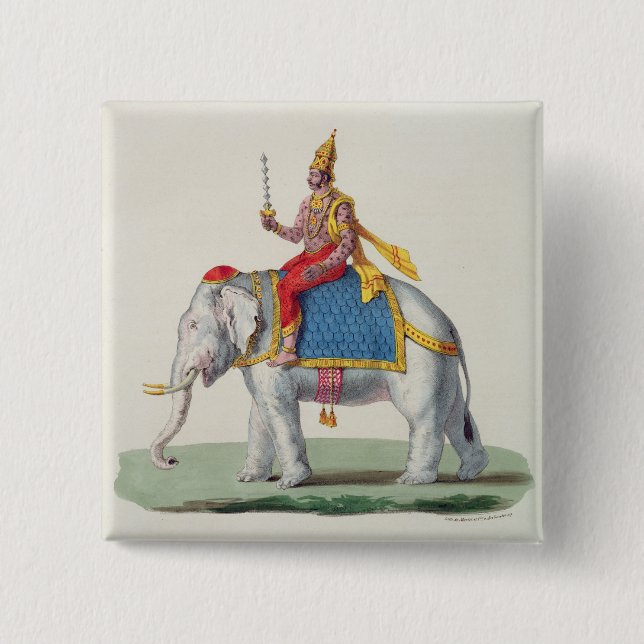 Chapa Cuadrada INDRA o Devendra, del "francaise de L'Inde…", (Anverso)