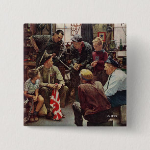 Chapa Cuadrada Infante de marina del regreso al hogar