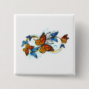Chapa Cuadrada Infinidad de Mariposas Monarca