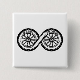 Chapa Cuadrada Infinito Dos Ruedas Libertad