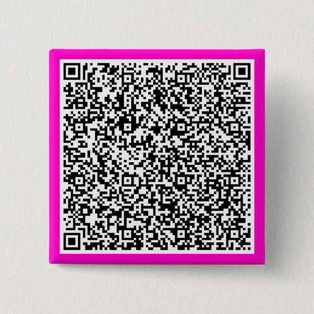 Chapa Cuadrada Información de escaneo de código QR personalizada  (Anverso)