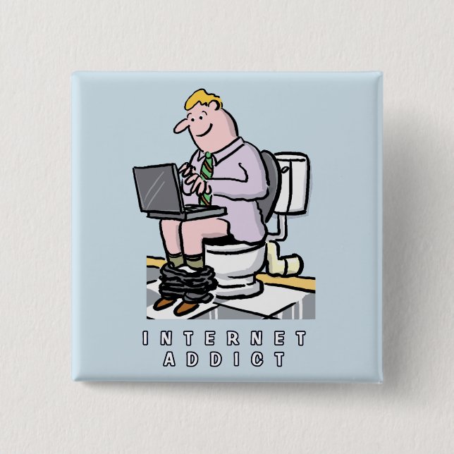 Chapa Cuadrada Informática, Internet y adicción a los medios soci (Anverso)