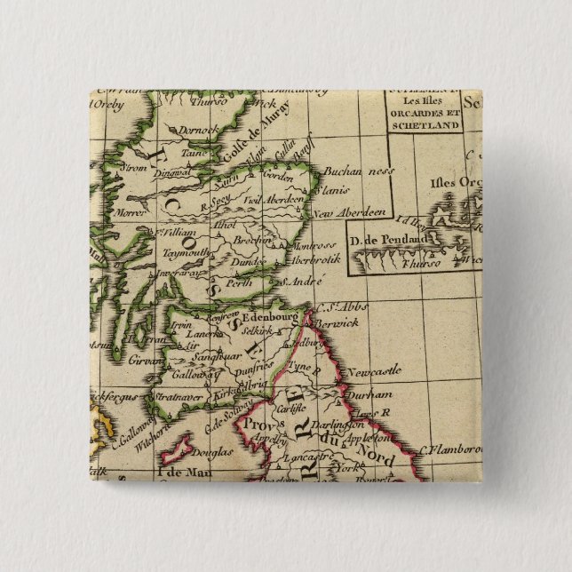 Chapa Cuadrada Inglaterra, Escocia, Irlanda (Anverso)