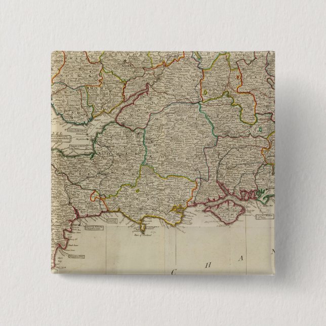 Chapa Cuadrada Inglaterra, Gales, sur (Anverso)