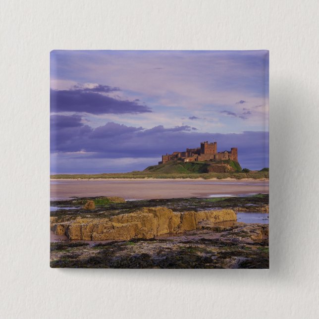 Chapa Cuadrada Inglaterra, Northumberland, Castillo de Bamburgh (Anverso)