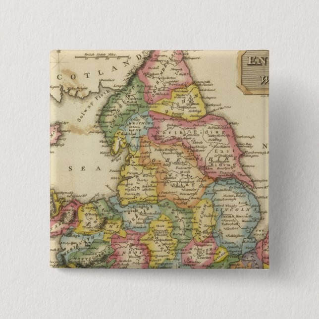 Chapa Cuadrada Inglaterra y Gales (Anverso)