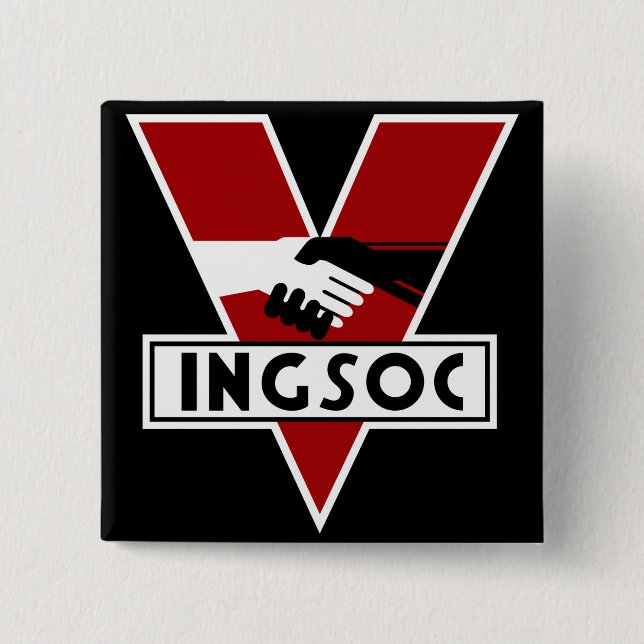 Chapa Cuadrada Ingsoc 1984 (Anverso)