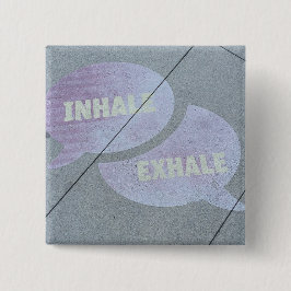 Chapa Cuadrada Inhalar-Exhale el Pin del arte de la calle
