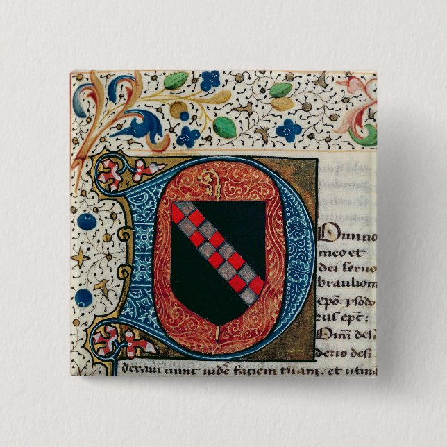 Chapa Cuadrada Inicial "D" de Historiated que representa el (Anverso)
