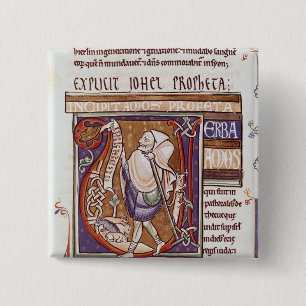 Chapa Cuadrada Inicial "V" de Historiated que representa los Amos