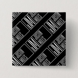 Chapa Cuadrada Iniciales modernos con modelo de monograma de nomb