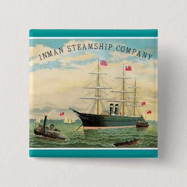Chapa Cuadrada Inman Steamship Company (Anverso)
